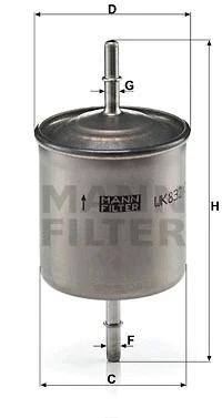 Kuro filtras MANN-FILTER WK 832/2