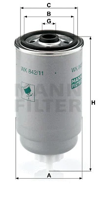 Kuro filtras MANN-FILTER WK 842/11