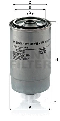 Kuro filtras MANN-FILTER WK 842/15