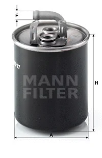 Kuro filtras MANN-FILTER WK 842/17