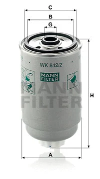 Kuro filtras MANN-FILTER WK 842/2