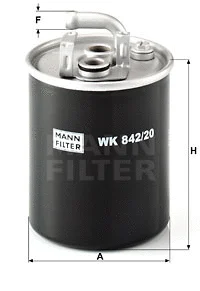 Kuro filtras MANN-FILTER WK 842/20