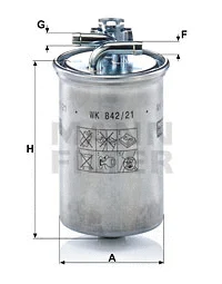 Kuro filtras MANN-FILTER WK 842/21 x