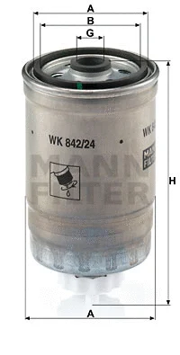 Kuro filtras MANN-FILTER WK 842/24