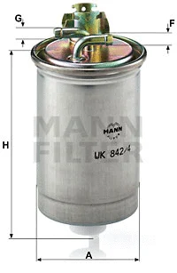 Kuro filtras MANN-FILTER WK 842/4