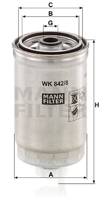 Kuro filtras MANN-FILTER WK 842/8