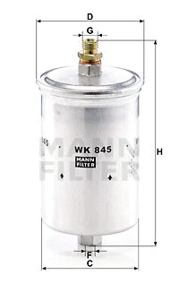Kuro filtras MANN-FILTER WK 845