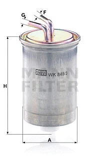 Kuro filtras MANN-FILTER WK 845/3