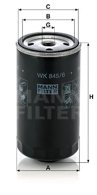 Kuro filtras MANN-FILTER WK 845/6