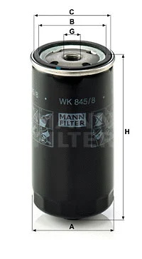 Kuro filtras MANN-FILTER WK 845/8
