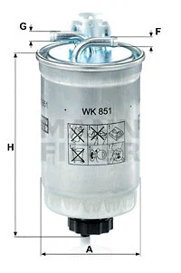 Kuro filtras MANN-FILTER WK 851