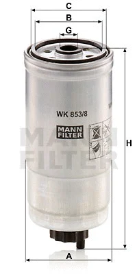 Kuro filtras MANN-FILTER WK 853/8
