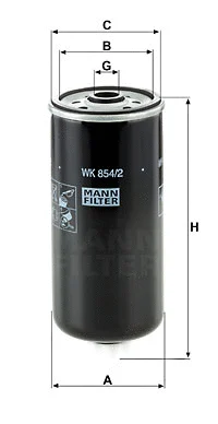 Kuro filtras MANN-FILTER WK 854/2