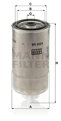 Kuro filtras MANN-FILTER WK 854/4
