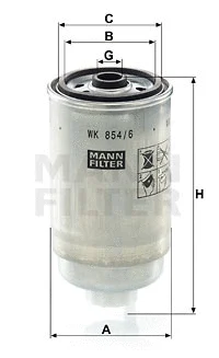 Kuro filtras MANN-FILTER WK 854/6