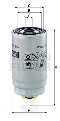Kuro filtras MANN-FILTER WK 854/7