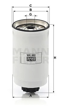 Kuro filtras MANN-FILTER WK 880