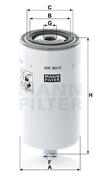 Kuro filtras MANN-FILTER WK 9010