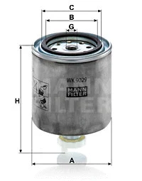 Kuro filtras MANN-FILTER WK 9029