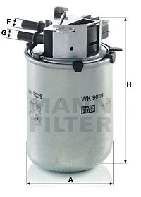 Kuro filtras MANN-FILTER WK 9039