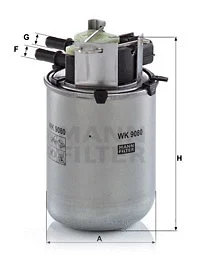 Kuro filtras MANN-FILTER WK 9080
