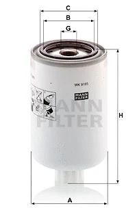 Kuro filtras MANN-FILTER WK 9165 x
