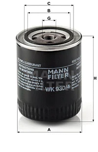 Kuro filtras MANN-FILTER WK 930/4