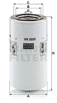 Kuro filtras MANN-FILTER WK 930/6 x