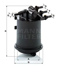 Kuro filtras MANN-FILTER WK 939/1