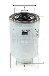 Kuro filtras MANN-FILTER WK 940/11 x