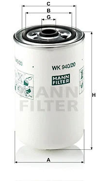 Kuro filtras MANN-FILTER WK 940/20