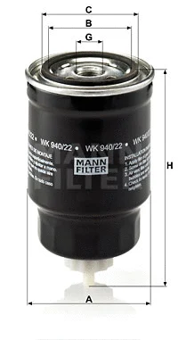 Kuro filtras MANN-FILTER WK 940/22