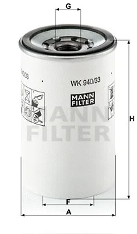 Kuro filtras MANN-FILTER WK 940/33 x