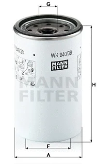 Kuro filtras MANN-FILTER WK 940/38 x