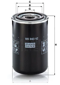 Kuro filtras MANN-FILTER WK 940/42