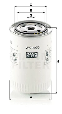 Kuro filtras MANN-FILTER WK 940/5