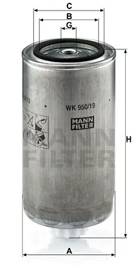 Kuro filtras MANN-FILTER WK 950/19