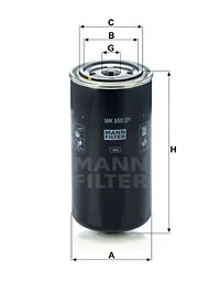 Kuro filtras MANN-FILTER WK 950/21