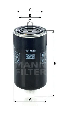 Kuro filtras MANN-FILTER WK 950/6