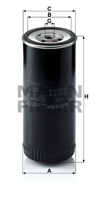 Kuro filtras MANN-FILTER WK 962/5