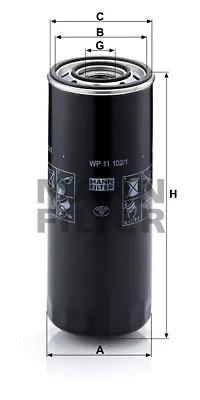Alyvos filtras MANN-FILTER WP 11 102/1-2