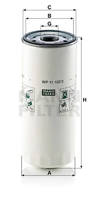 Alyvos filtras MANN-FILTER WP 11 102/3