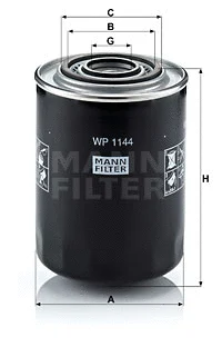 Alyvos filtras MANN-FILTER WP 1144