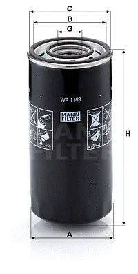 Alyvos filtras MANN-FILTER WP 1169