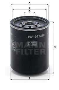 Alyvos filtras MANN-FILTER WP 920/80