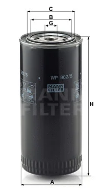 Alyvos filtras MANN-FILTER WP 962/5