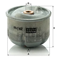 Alyvos filtras MANN-FILTER ZR 700 x