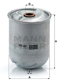 Alyvos filtras MANN-FILTER ZR 902 x