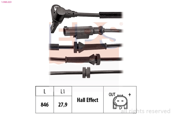 Rato greičio jutiklis (ABS daviklis) EPS 1.960.223