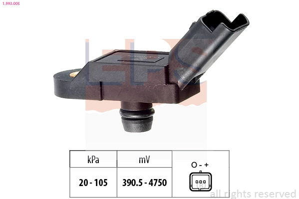Aukščio adaptacijos oro slėgio jutiklis EPS 1.993.005